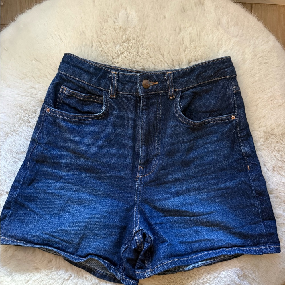 Zara Dark Blue Jean Shorts